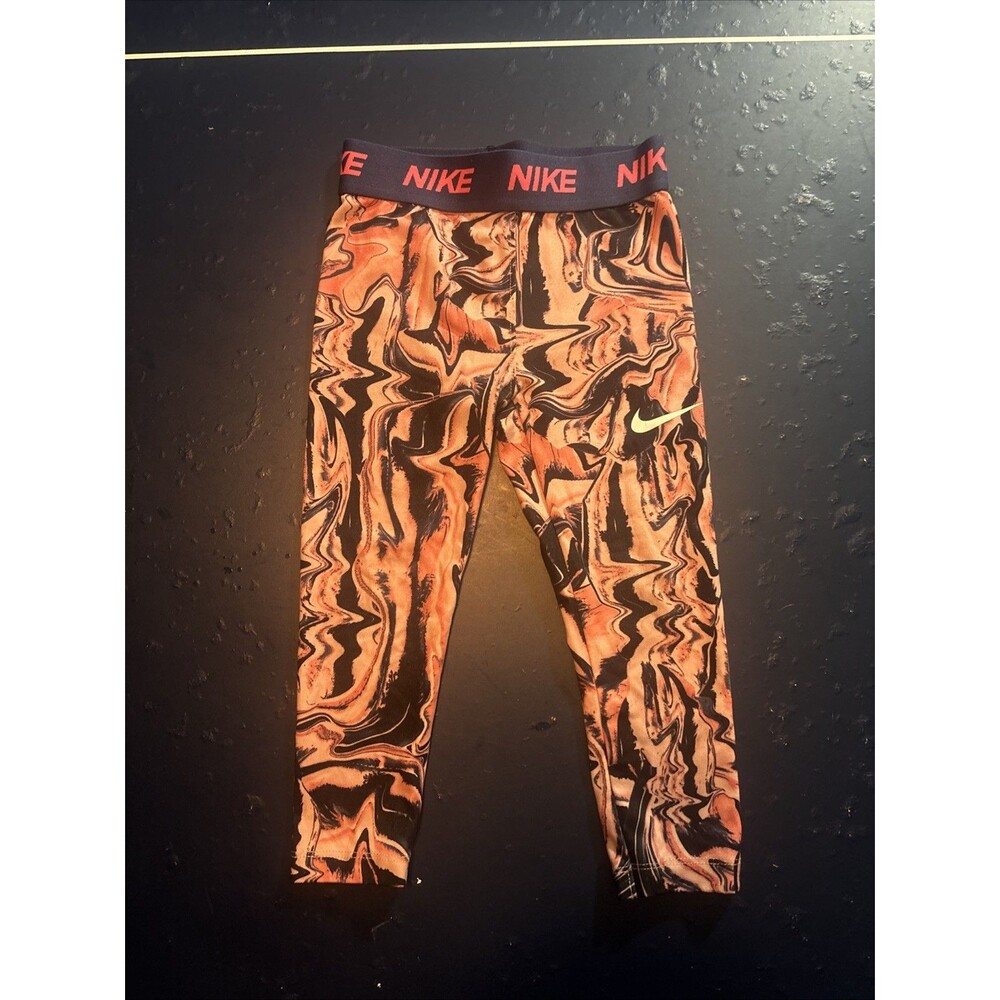 Nike Girls Leggings Bleached Coral Size 3T